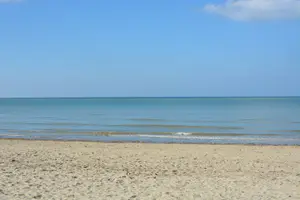 Zicht op zee van uit De Panne