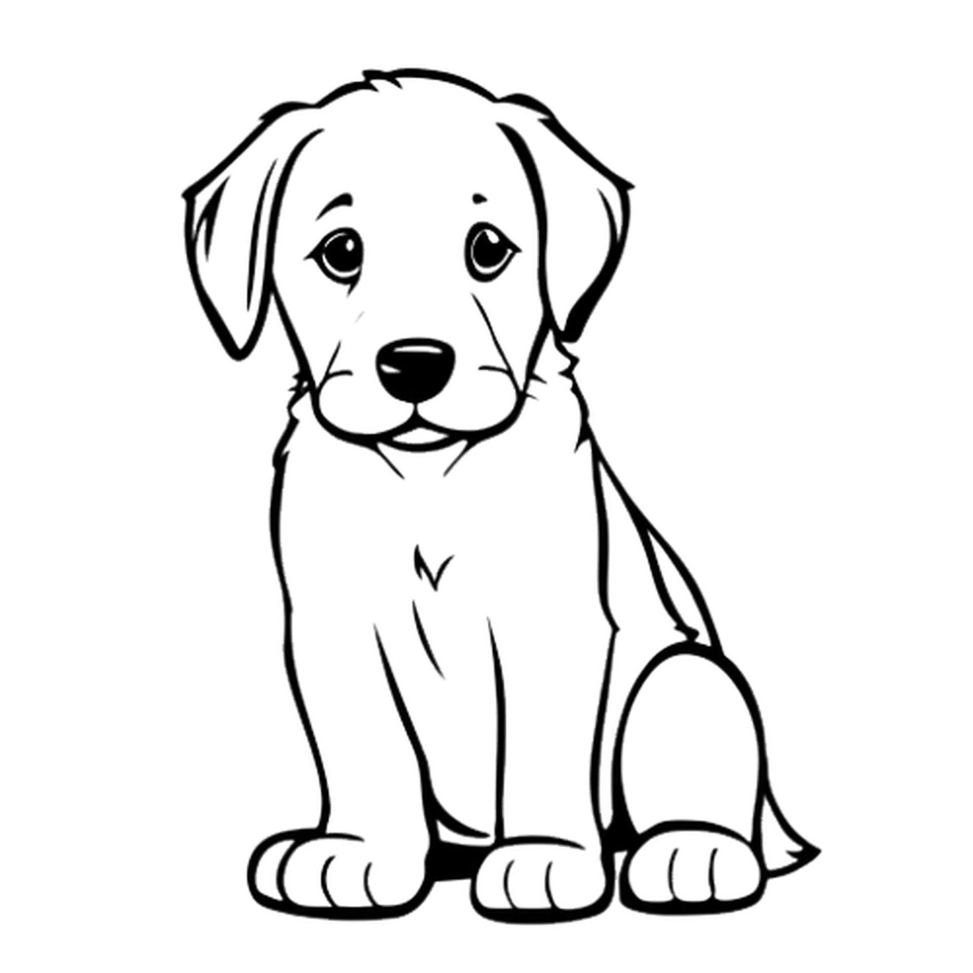 Golden Retriever Puppy Tekening