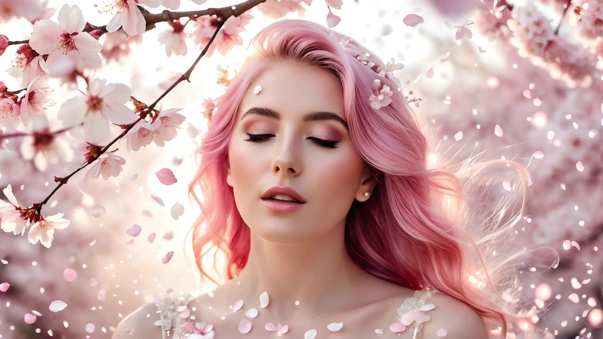 Dromerige lentefotografie met kersenbloesem en roze pasteltinten