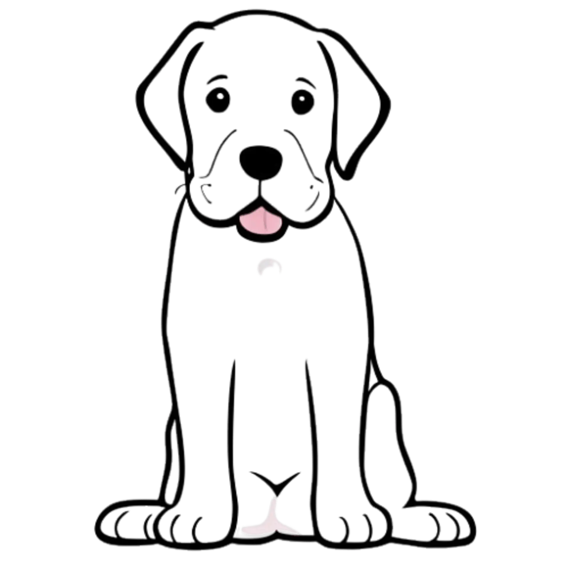 Schattige Labrador Retriever Tekening