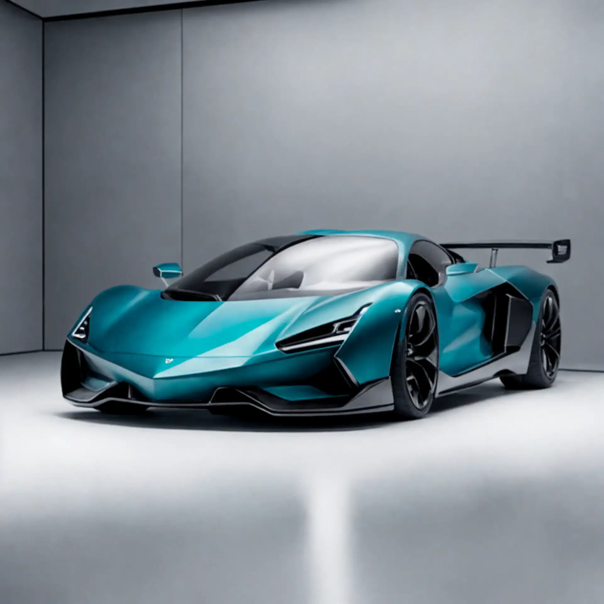 Turquoise Supercar Concept