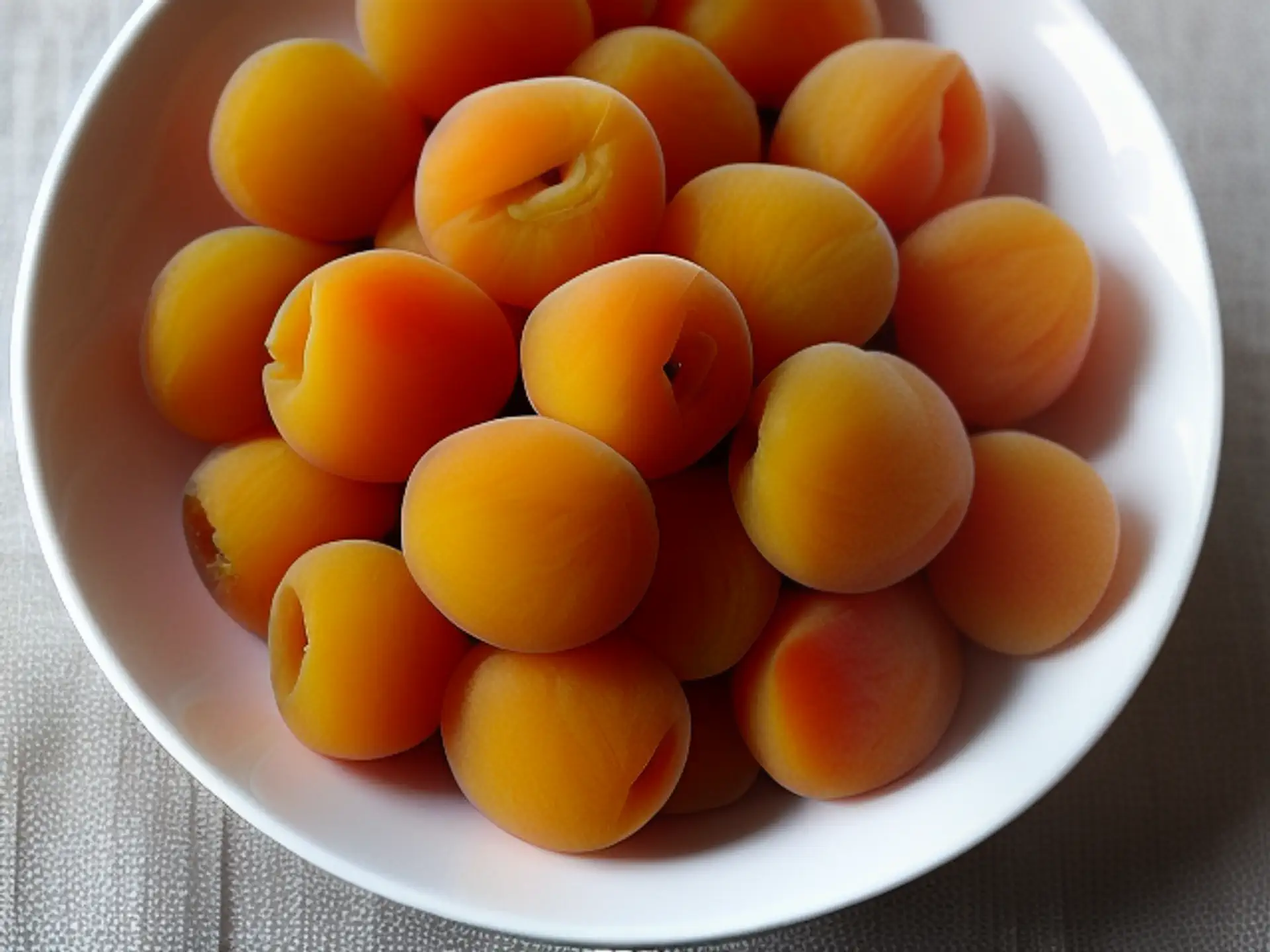 Verse abrikozen in witte schaal - sappig zomerfruit close-up