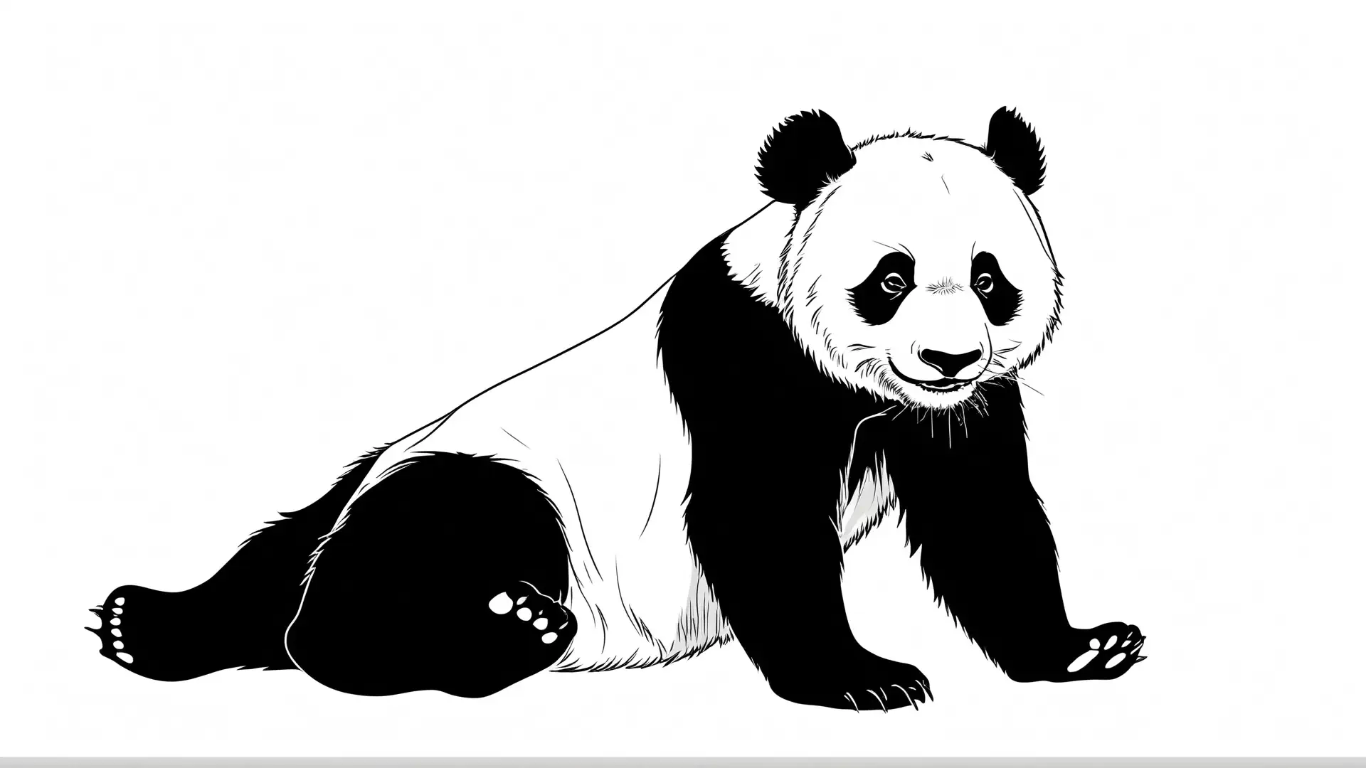Ontspannen Panda Kleurplaat