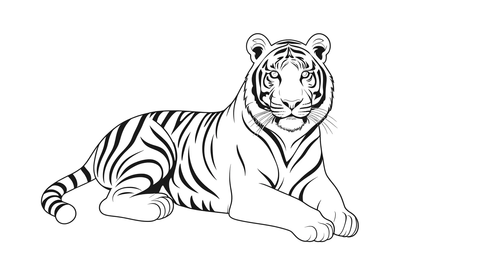 Majestueuze Tijger Kleurplaat