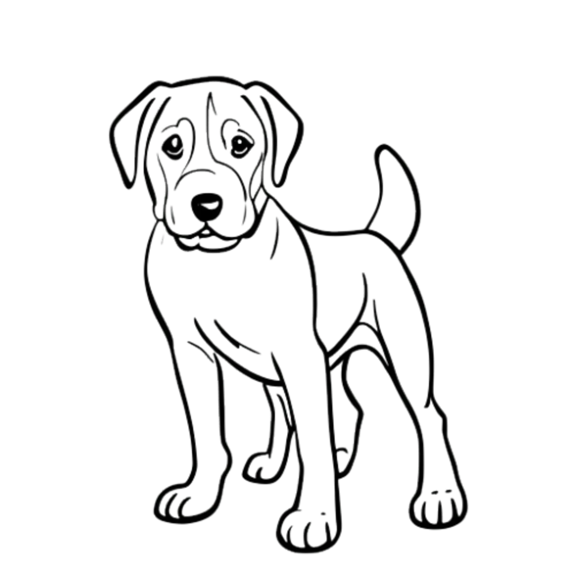 Eenvoudige Labrador Tekening