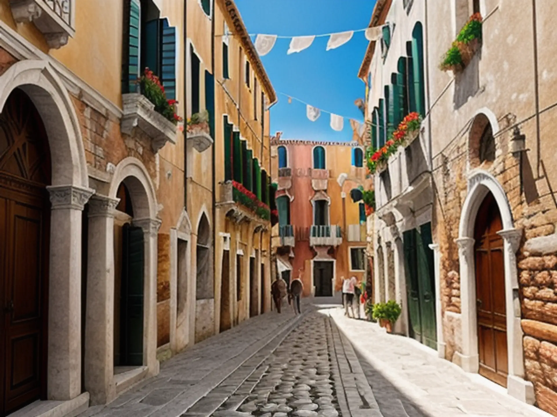 Schilderachtig Italiaans straatje met historische architectuur