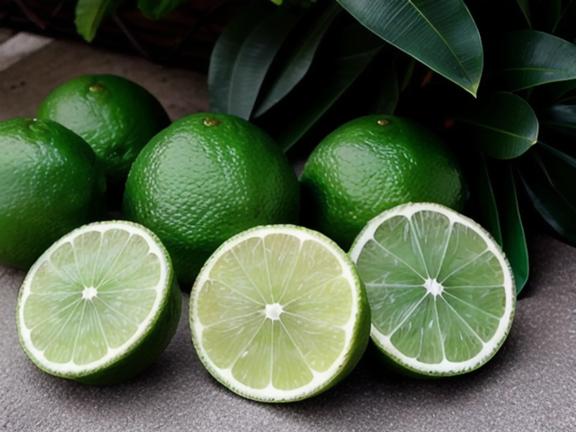 Verse limoenpartjes met sappige citrusvruchten