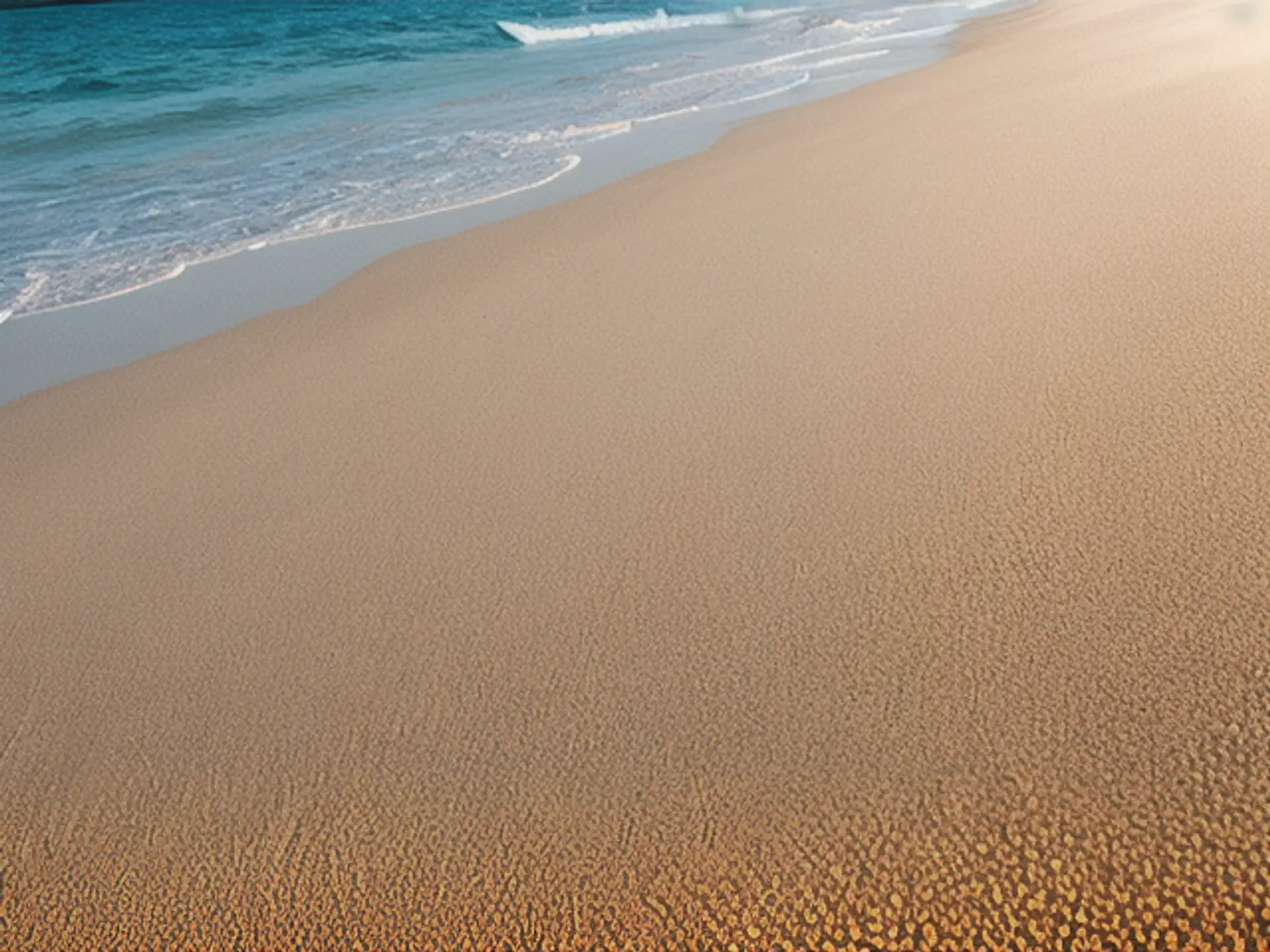 Rustgevend strand met turquoise golven en ongerept goudkleurig zand