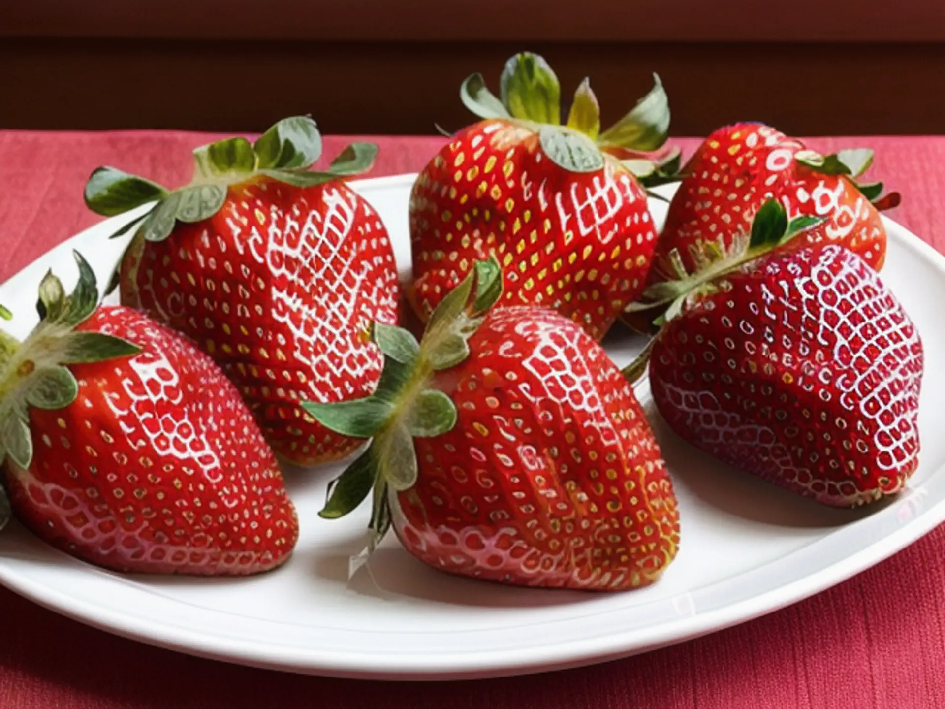 Verse sappige aardbeien op wit bord - perfecte zomerse dessertfruit