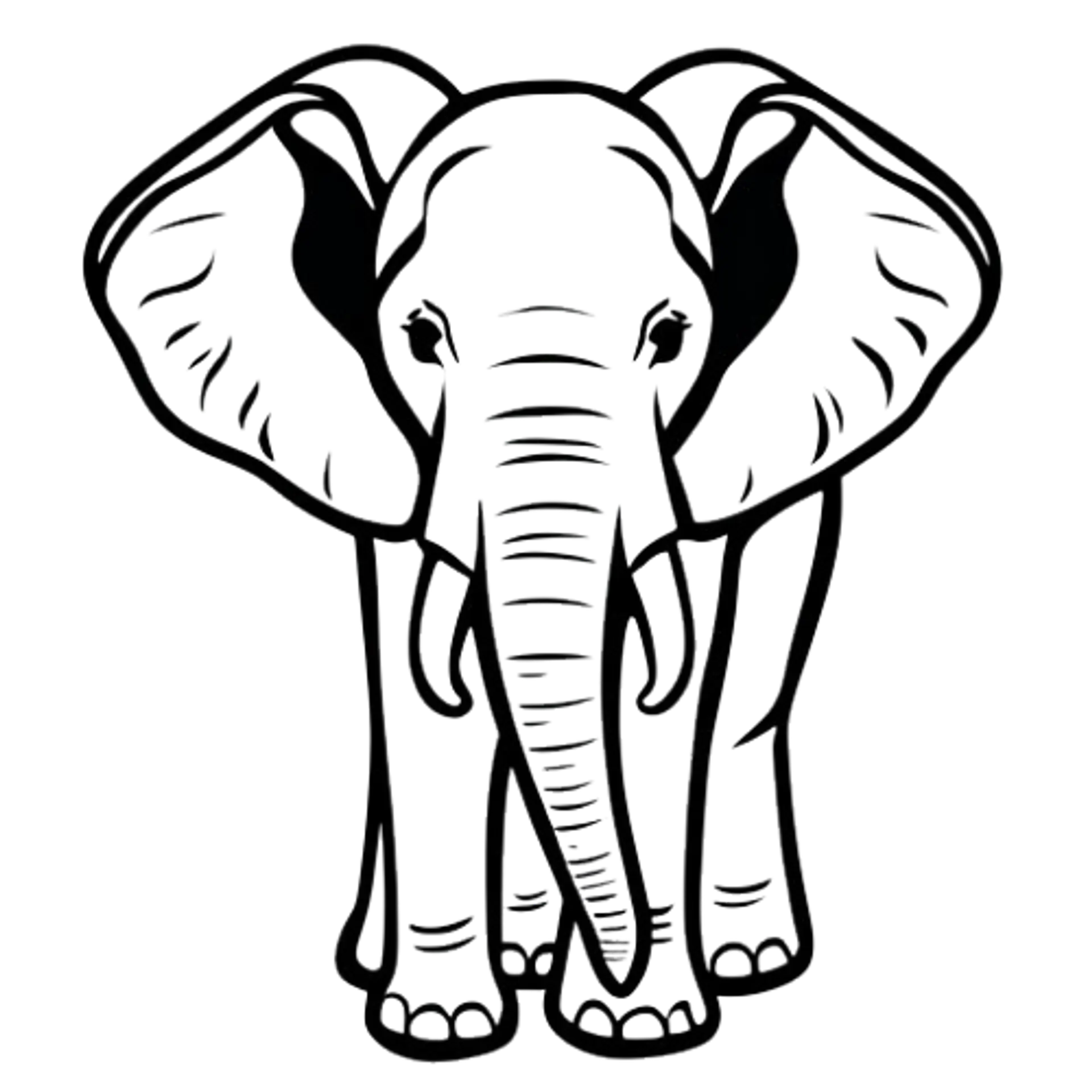 Elegante Olifant Tekening