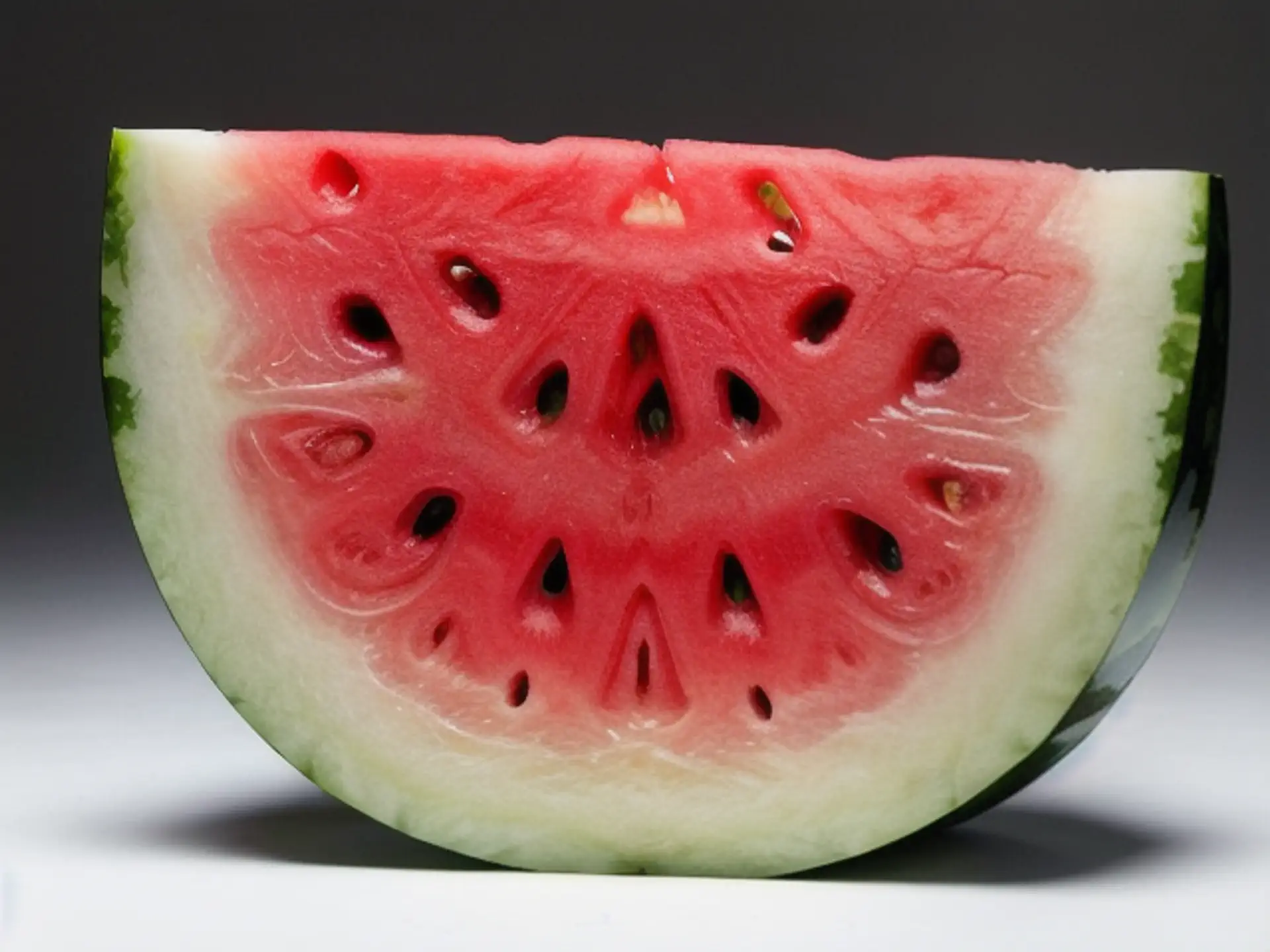 Sappige watermeloen close-up met helderrood vruchtvlees