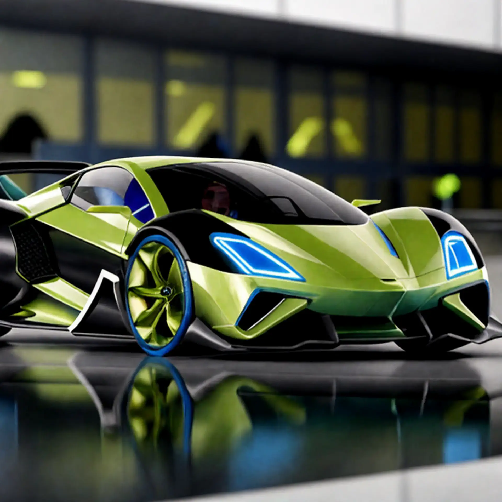 Lime Groen Hypercar Concept