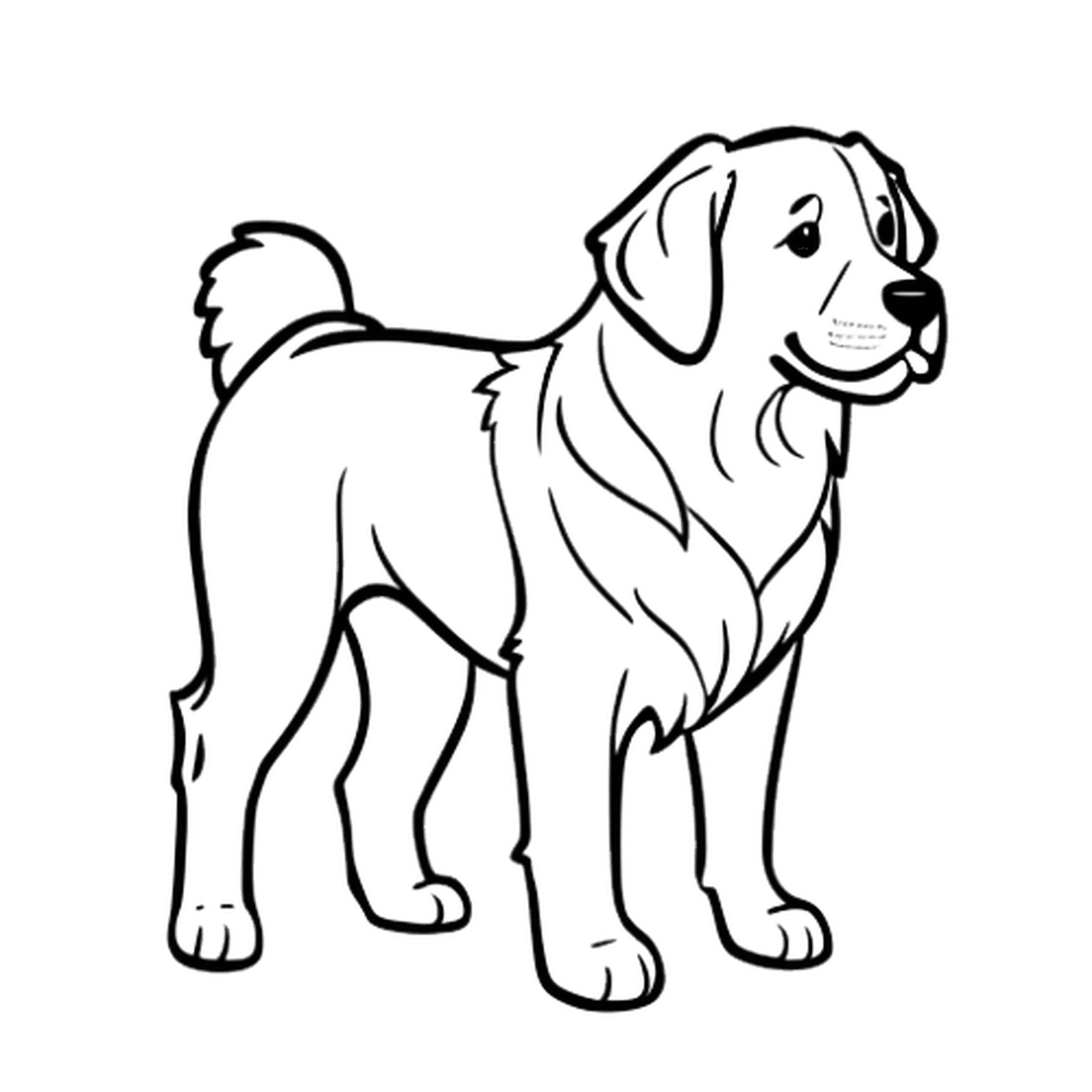 Volwassen Golden Retriever Kleurplaat