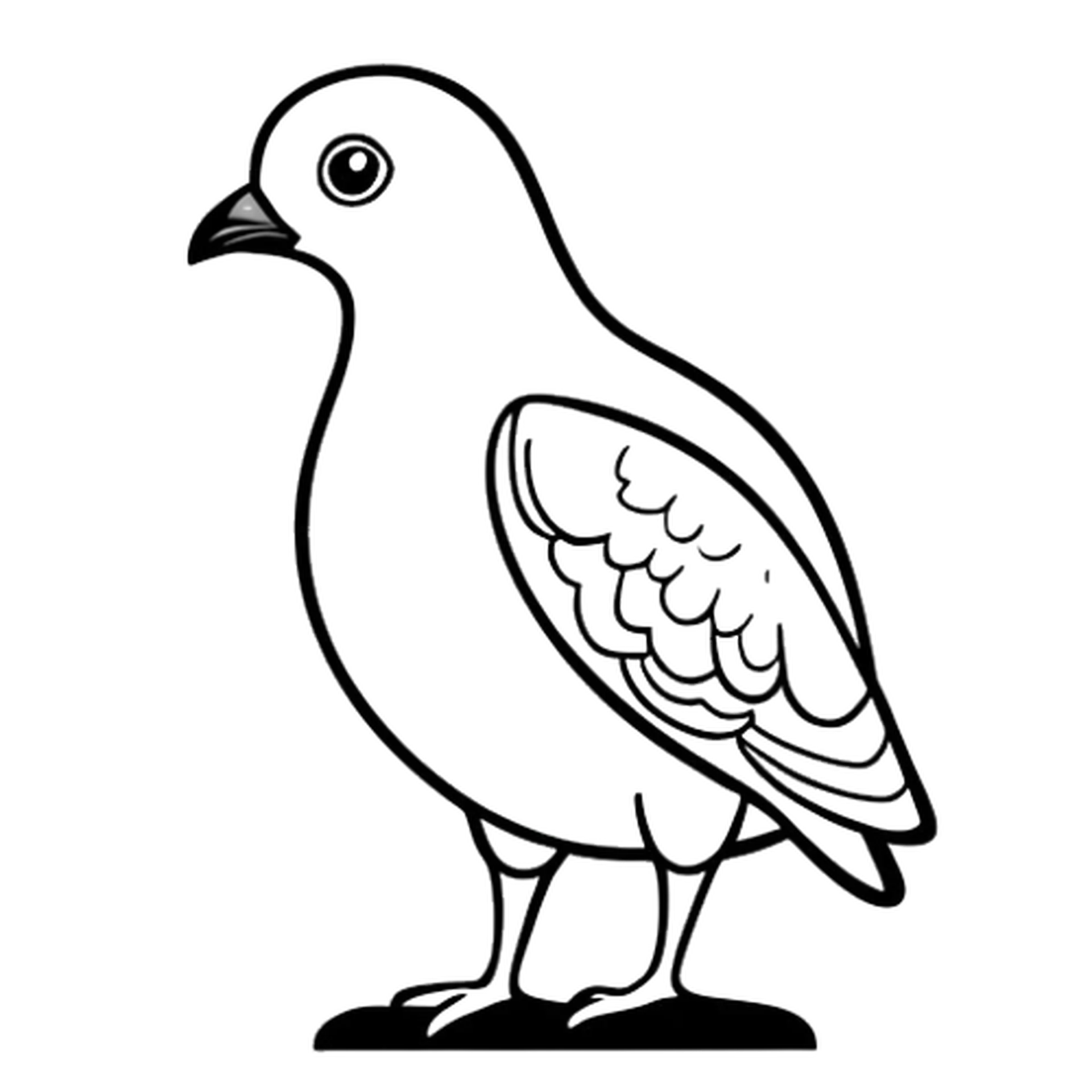 Eenvoudige Duif Tekening