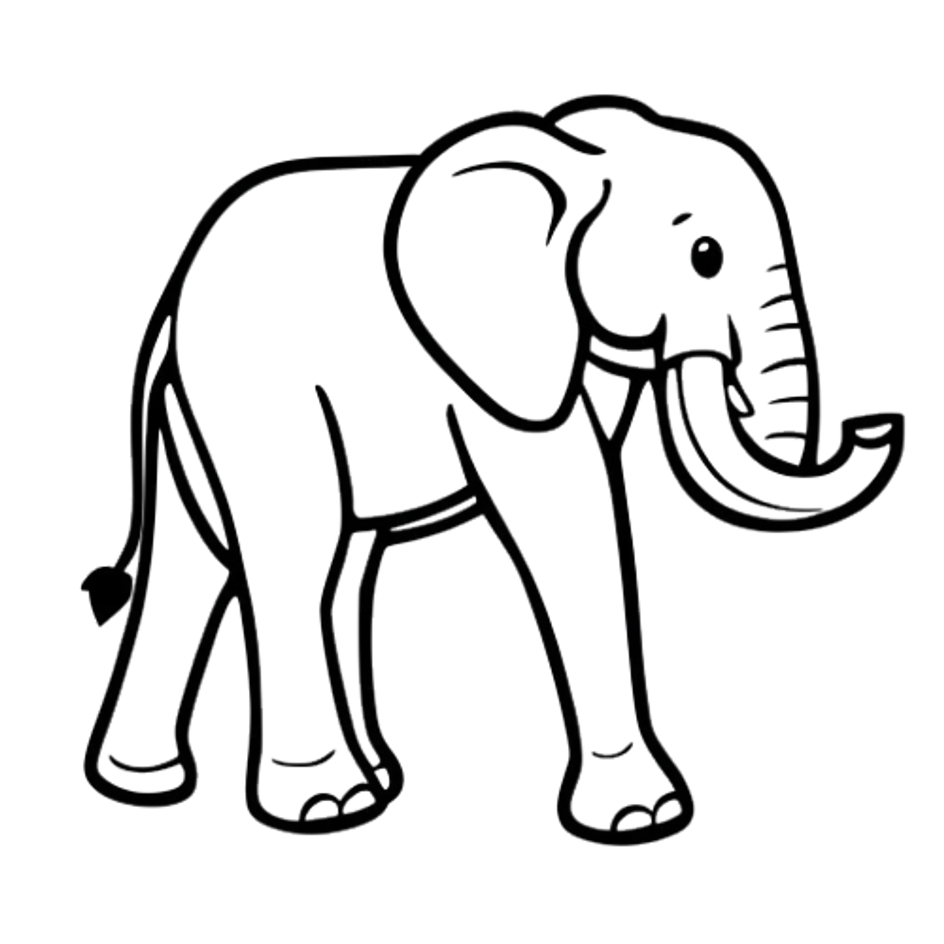 Eenvoudige Olifant Tekening