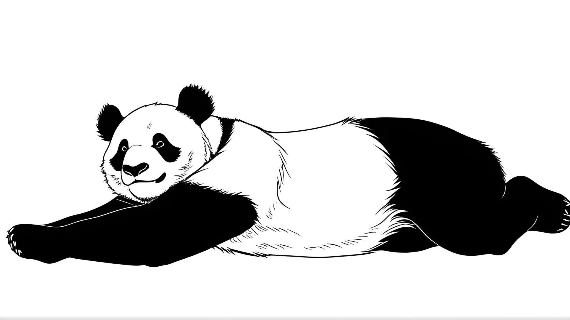 Slapende Panda Kleurplaat