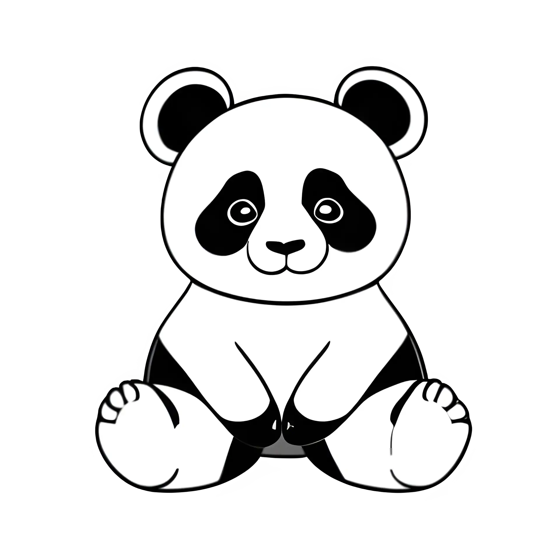 Panda Kleurplaat
