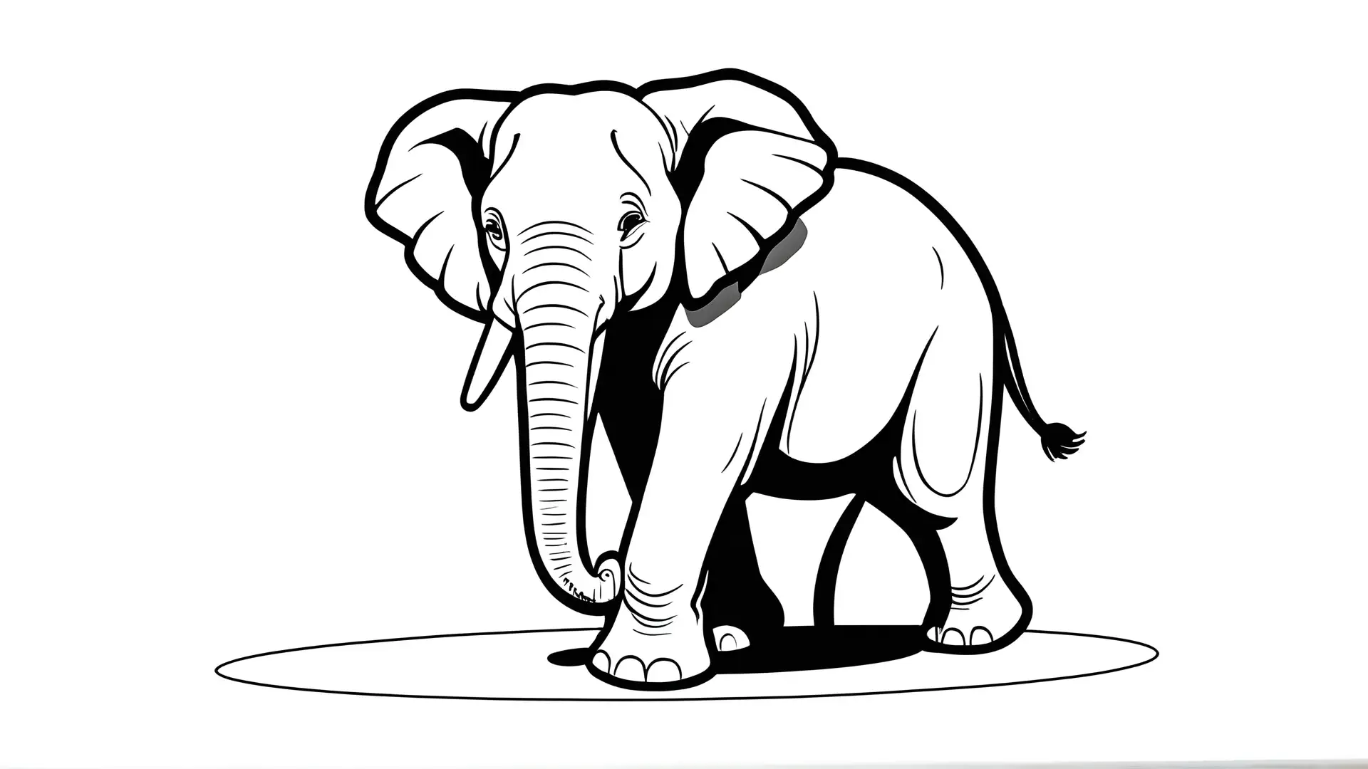 Olifant Kleurplaat Met Slagtanden